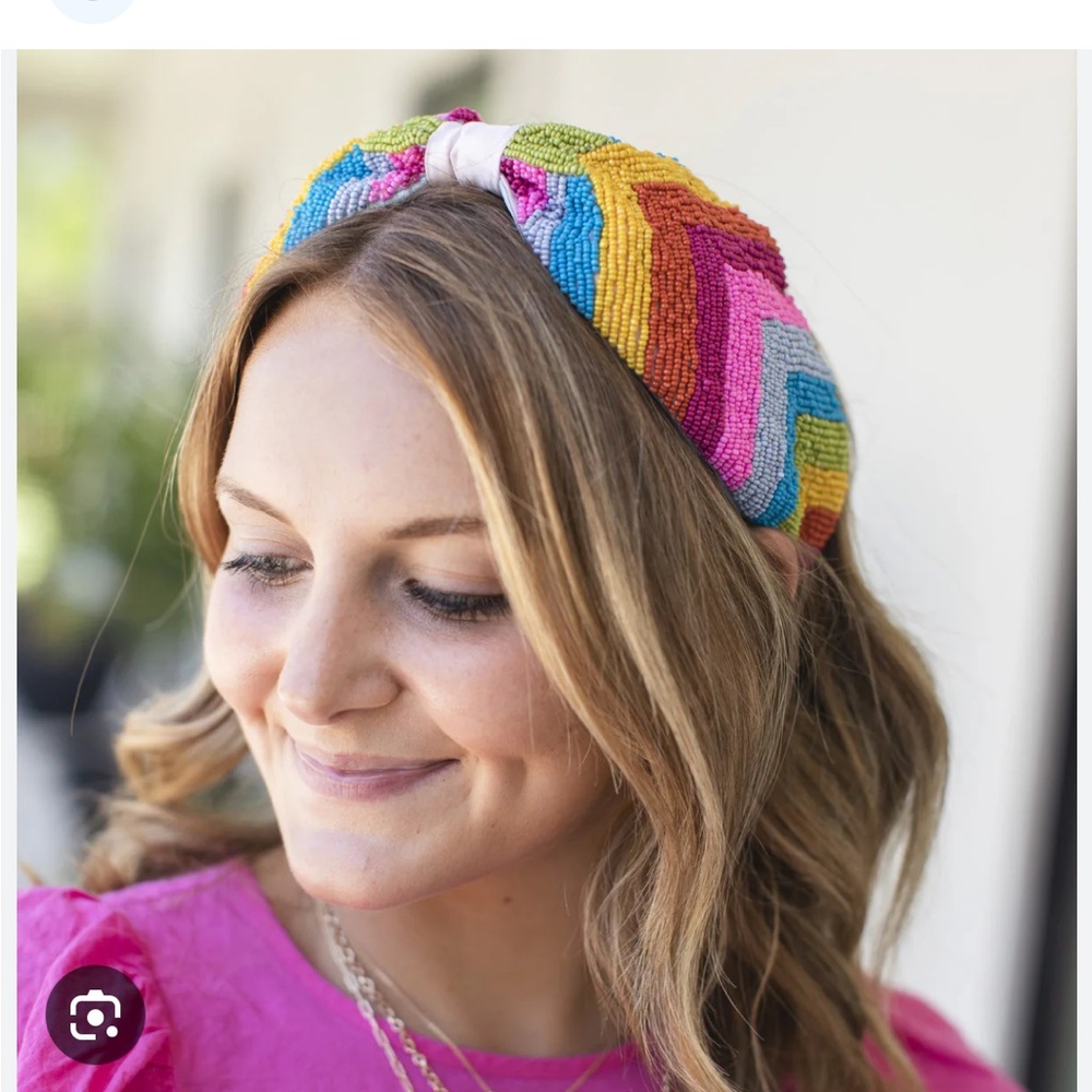 Jane Marie Rainbow Colorful Beaded Headband